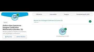 Platform User Experience Designer Certification Maintenance (Summer ’25) | Salesforce