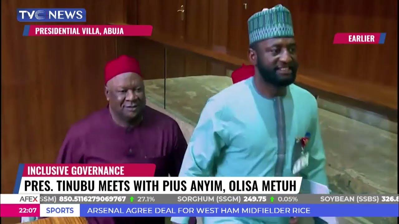 Pius Anyim, Olisa Metuh Visits President Tinubu At Presidential Villa, Abuja