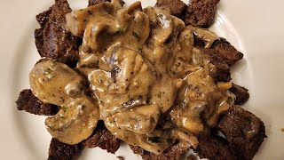 Steak Bites with Mushrooms & Gravy | Easy One Pan Dinner Recipe