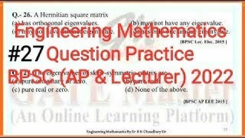 #27 Daily Question Practice of Engineering Mathematics for BPSC (Assistant Professor & Lecturer)