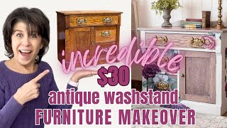 Incredible $30 Antique Washstand Furniture Makeover