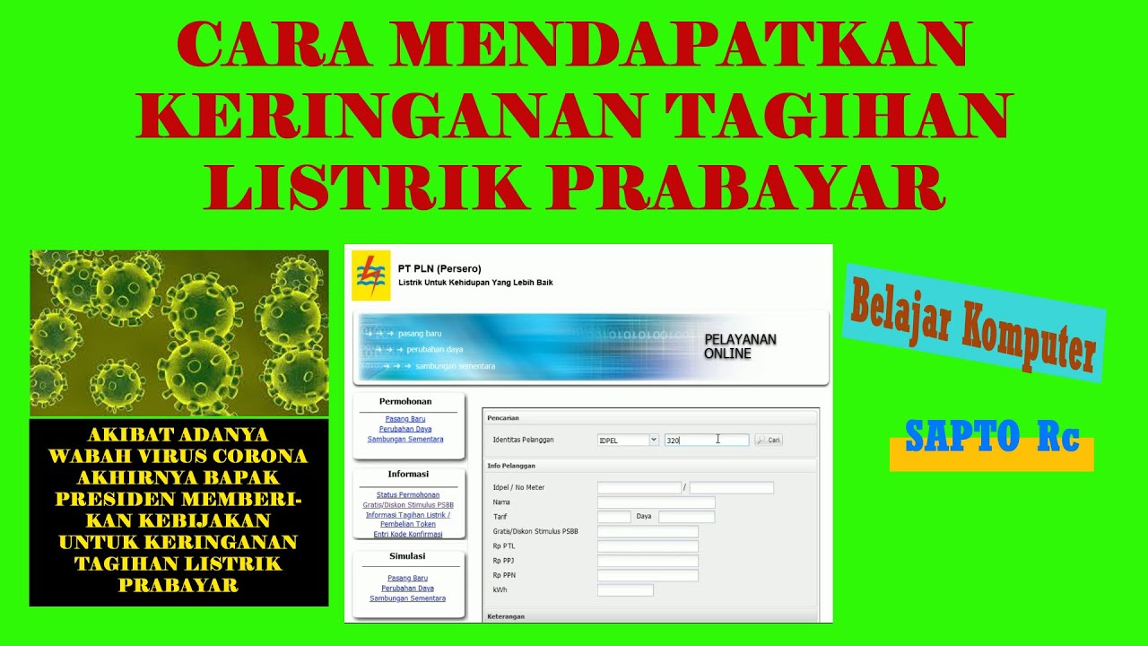 Cara Mendapatkan Keringanan Tagihan Listrik Prabayar Youtube