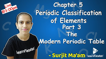 Class 10 Science Periodic Classification of Elements : The Modern Periodic Table - Surijt Ma