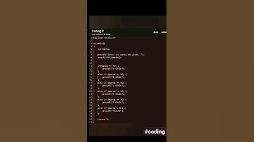 C language program using if else ladder Enter marks grade program. #shorts #trending #short