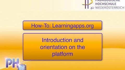 How-To: Learningapps.org - Introduction