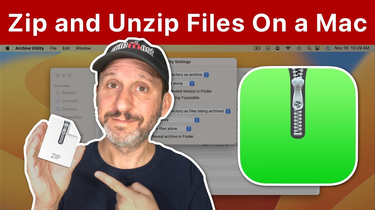 Zip and Unzip Files On a Mac 