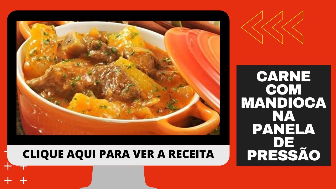Carne Com Mandioca na Panela de Pressão | Como Fazer uma Carne de