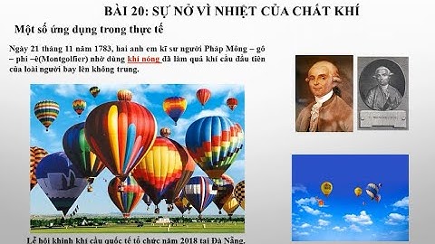 VẬT LÍ 6, TUẦN 22: SỰ NỞ VÌ NHIỆT CỦA CHẤT KHÍ - LÊ THÙY DUNG