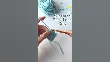 Crochet Stitch Tutorial: Slipstitch in the Back Loop Only (BLO) #crochet #crochettutorial