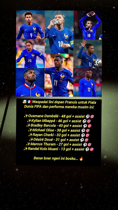 Lini depan timnas Prancis ngeri bener 🔥😱 #football #prancis #mbappe #dembele #shorts