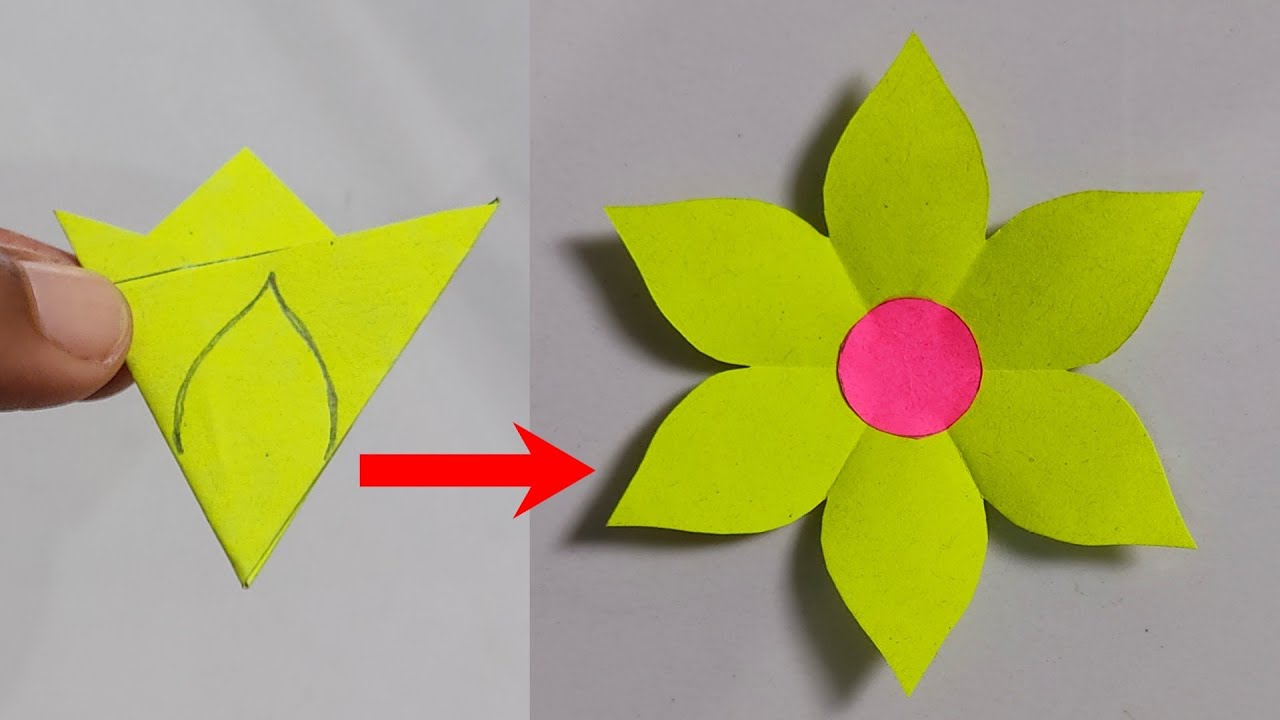 Easy Flower Craft Idea Paper Flower Cutting Basic Beautiful Paper easy-flower-craft-idea-paper-flower-cutting-basic-beautiful-paper