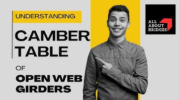 How to read and interpret camber table of RDSO OPEN WEB GIRDERS ?