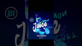 juice lamon juice poster design in Adobe Photoshop #hindisong #bollywood