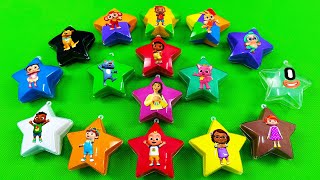 Finding Mini Star SLIME, Cocomelon, Pinkfong Hogi with CLAY! Satisfying ASMR Videos