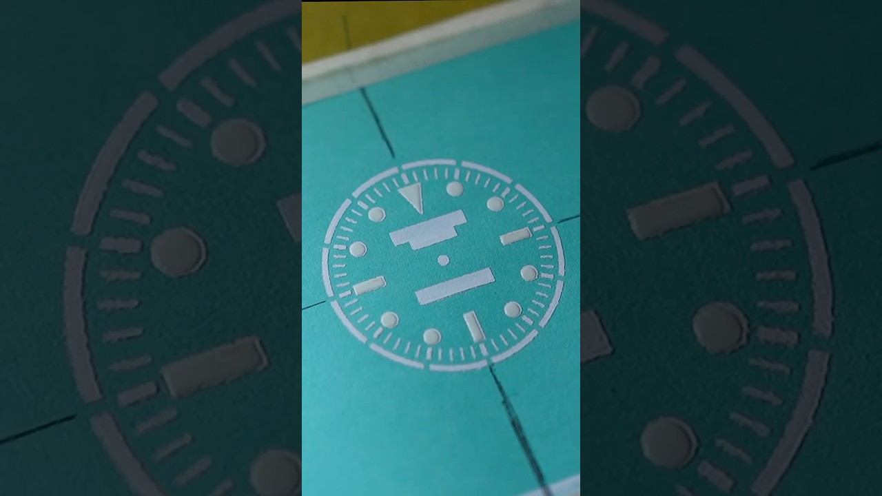 DIY Watch Dial | Screen printed from a laser cut sticky note screen | #watches #diy #lasercutting