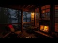 Rainy Cabin Retreat by the Lake 🔥 Soothing Fireplace Sounds for Deep Sleep