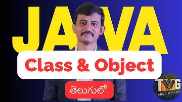 Class and object in java explained in telugu by teluguwebguru