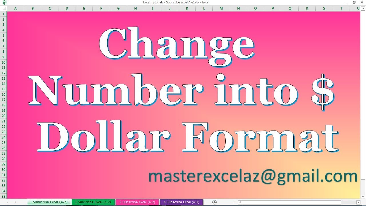 How to Change Number into $ Dollar Format in Excel 2013 | Basic excel skill excel formulas for percentage
