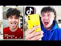 Reacting To My Little Brothers Tik Tok's (CRINGE)