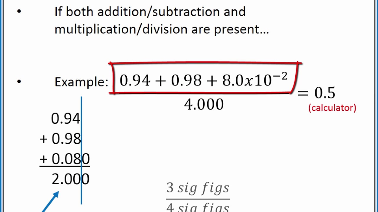 Division Significant Figures Examples