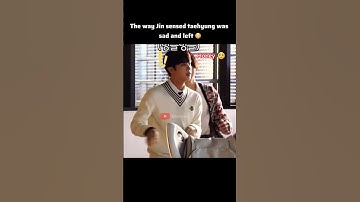 Taejin: The way Jin sensed Taehyung was sad 😳 #taejin #bts #ytshorts #btsshorts #jin #taehyung