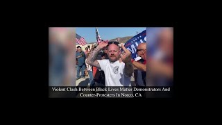 Violent clash between black lives matter demonstrators and
counter-protesters in norco, ca