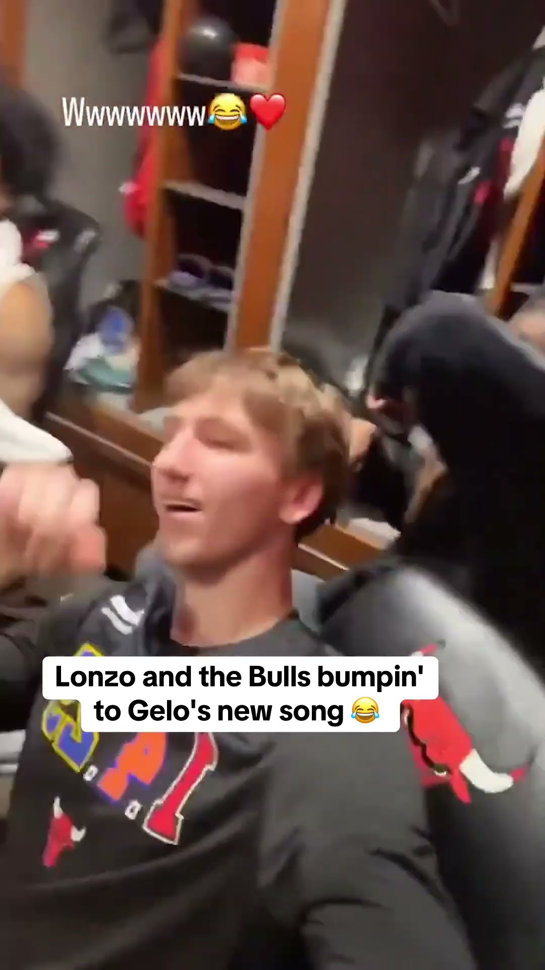 Lonzo \u0026 the Bulls vibing to LiAngelo's new song after the W ? (via matasbuzelis/IG)