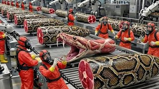 This is how it works: inside the world's largest high-tech python meat factory. Never seen before. Wealth