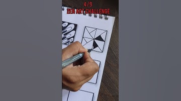 4/9 zentangle pattern challenge #shorts #zentangle
