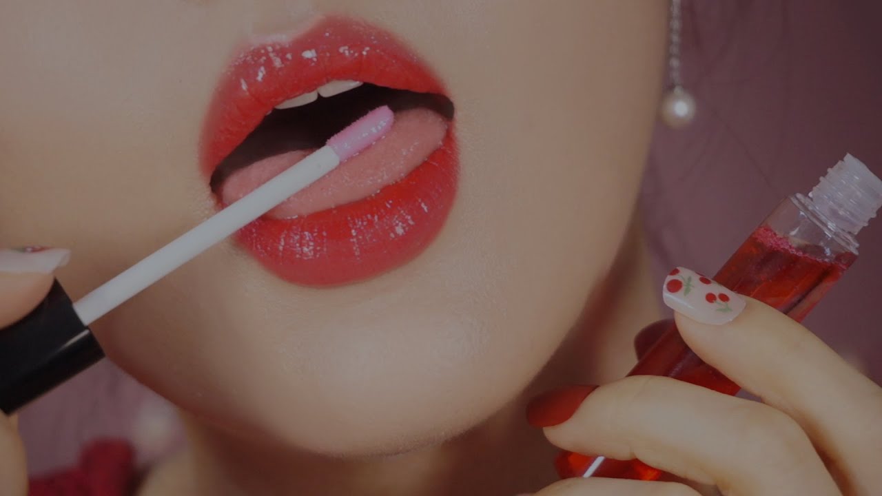 ASMR Lipgloss Candy Eating Mouth Sounds