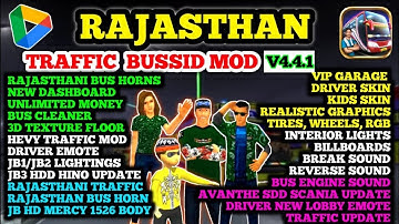 RAJSTHAN TRAFFIC MOD V4.4.1 /80+BUSS TRAFFIC AD 4k graphics OBB+APK UNLIMITED MONEY 🤑#bussid 