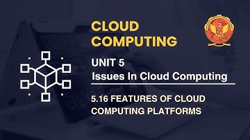 5.16 Features Of Cloud Computing Platform | CS802(B) |