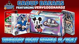 THURSDAY NIGHT BREAKS w/VGK! Chrome Disney, WWE Cosmic and More!