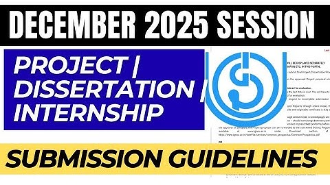 IGNOU December 2025 Project / Practical Submission Starts - Imp Guidelines and Instructions