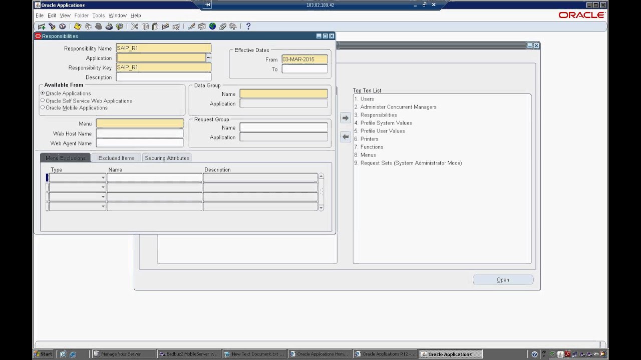 CREATING NEW RESPONSIBILITY IN ORACLE APPS(WWW.ORACLEAPPSONLINETRAINING ...