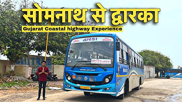 Somnath To Dwarka in GSRTC Ordinary Bus | Gujarat Coastal highway Experience