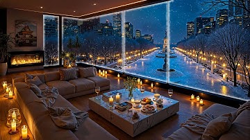 4K Calm Serenity in Cozy Apartment Ambience | Smooth Jazz Instrumental Music for Relaxing, Studying