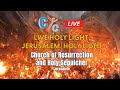 Live jerusalem holy light from from church of resurrection and holy sepulcher jerusalem