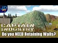 Retaining walls Do we Need them? Lets Test it 🚜 Captain of Industry  👷  Tutorial, Guide, Tips