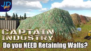 Retaining walls Do we Need them? Lets Test it 🚜 Captain of Industry  👷  Tutorial, Guide, Tips