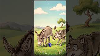 EL ASNO 🫏 Y EL LOBO 🐺 FABULAS DE ESOPO #fyp #parati #educativo #divertido 1 #fyp