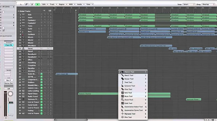 Logic Pro 9 Tutorial - Shortcuts