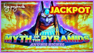 1st JACKPOT ON YOUTUBE!! for Myth of the Pyramids Anubis Riches Slot - AWESOME! screenshot 4