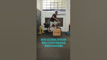 step up with hip external rotation