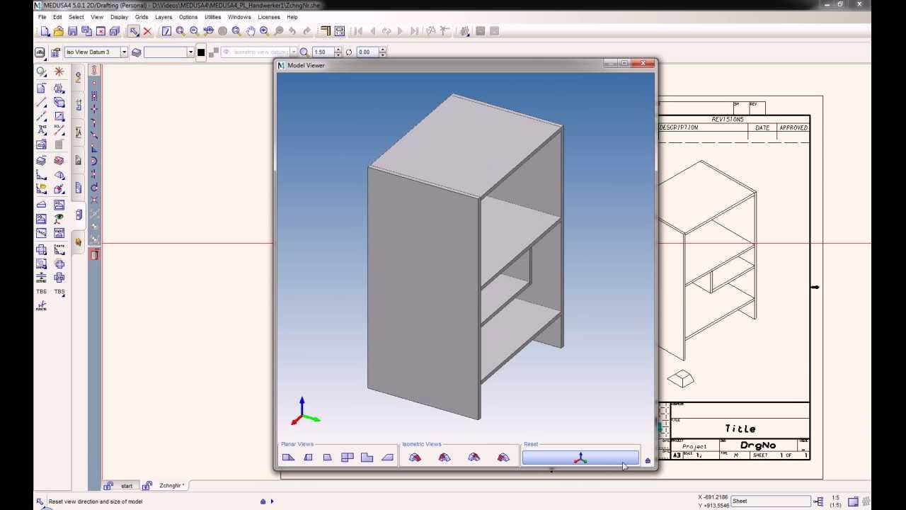 Kostenlose 2D 3D CAD Software für Handwerker MEDUSA4