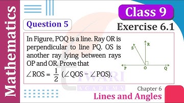 NCERT Solutions for Class 9 Maths Chapter 6 Exercise 6.1 Question 5 Lines and Angles in Hindi.