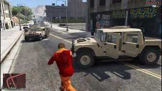 GTA 5 - Michael, Franklin & Trevor Escape From Prison   Ten Star Escape