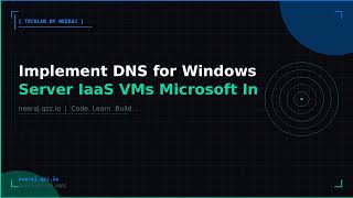implement dns for windows server iaas vm
