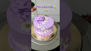 Lavender Shade Simple Cake Design Plzz Subscribe For More