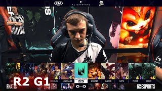 Fnatic vs G2 eSports - Game 1 | Round 2 S9 LEC Summer 2019 Playoffs | FNC vs G2 G1